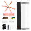 VEVOR Chimney Sweep Kit, 30 ft Maximum Extendable Length Chimney Sweep, Chimneys Cleaning Kit with Bristle Replacements & Goggles, 90° Bendable Fireplace Cleaning Tool, for Square, Rectangle Chimneys