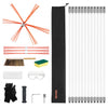 VEVOR Chimney Sweep Kit, 39 ft Maximum Extendable Length Chimney Sweep, Chimneys Cleaning Kit with Bristle Replacements & Goggles, 90° Bendable Fireplace Cleaning Tool, for Square, Rectangle Chimneys
