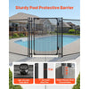VEVOR Pool Fence Gate, 4 x 2.5 ft Inground Swimming Pool Fences Gate, Outdoor Security Fencing Door Kit with Self-Closing and Self-Locking Design, 352 gsm Teslin PVC Mesh, Easy Installation, Black