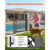 VEVOR Pool Fence Gate, 4 x 2.5 ft Inground Swimming Pool Fences Gate, Outdoor Security Fencing Door Kit with Metal Latch and Stopper, 352 gsm Teslin PVC Mesh, Square Tube, Easy Installation, Black