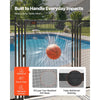 VEVOR Pool Fence Gate, 4 x 2.5 ft Inground Swimming Pool Fences Gate, Outdoor Security Fencing Door Kit with Metal Latch and Stopper, 352 gsm Teslin PVC Mesh, Square Tube, Easy Installation, Black