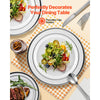 VEVOR Plastic Disposable Plates, 350 Pcs Plastic Dinnerware Set, Include 50 Dinner Plates, 50 Dessert Plates, 50 Pre-Rolled Napkins, 50 Forks, 50 Knives, 50 Spoons, and 50 Cups, for Party and Wedding