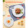 VEVOR Plastic Disposable Plates, 100 Pcs White Plastic Plates, Heavy Duty Plastic Plates with 50 Pcs 9.8 Inch Plastic Dinner Plates and 50 Pcs 7.5 Inch Plastic Dessert Plates, for Wedding and Party
