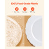 VEVOR Plastic Disposable Plates, 100 Pcs White Plastic Plates, Heavy Duty Plastic Plates with 50 Pcs 9.8 Inch Plastic Dinner Plates and 50 Pcs 7.5 Inch Plastic Dessert Plates, for Wedding and Party