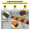 VEVOR Rubber Traffic Calming Device, Single Unit with Dual Channels, 72" Length Modular Design Supports Up to 22000 LBS, Dimensions 72.8 x 12.2 x 2.2, Suitable for Asphalt, Concrete, and Gravel Sur