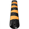 VEVOR Rubber Traffic Calming Device, Single Unit with Dual Channels, 72" Length Modular Design Supports Up to 22000 LBS, Dimensions 72.8 x 12.2 x 2.2, Suitable for Asphalt, Concrete, and Gravel Sur