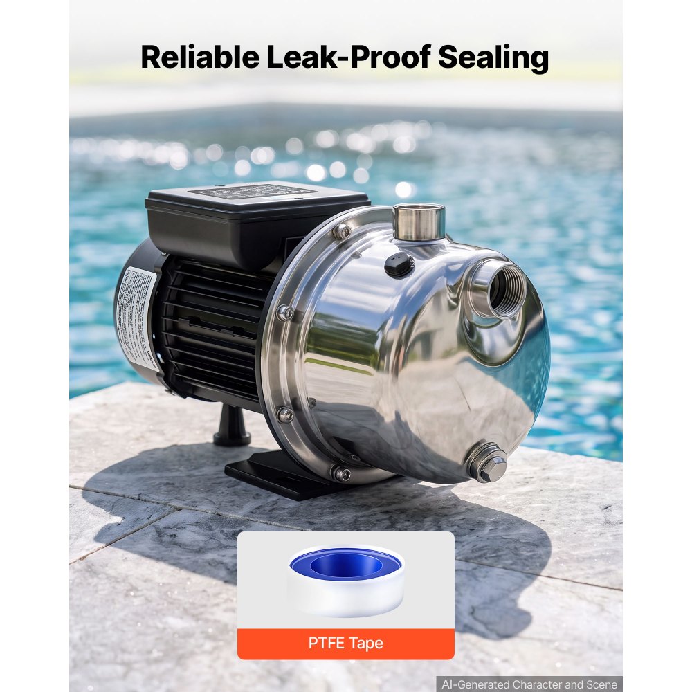 VEVOR Booster Pump 1.5 HP 24 GPM TEFC Motor for Pressure Side Pool Cleaners, AC 120V Pool Booster Pump, 200 ft Max Head, NPT 1 in Inlet/Outlet, Wide Compatibility, Easy Install with Quick Connect Kit