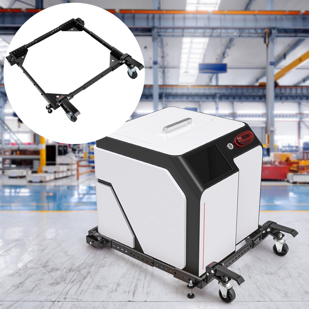 VEVOR Mobile Base, 700 lbs Weight Capacity, Adjustable from 15" x 15" to 36" x 36", Heavy Duty Universal Mobile Base Stand with Swivel Wheels, for Woodworking Equipment, Bandsaw, Power Tools, Machines