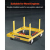 VEVOR Engine Stand, 750 LBS Load Capacity Engine Motor Stand with Adjustable Width & Length, Heavy-Duty Steel Motor Holder with 4 Swivel Casters and 2 Ratchet Straps, Suitable for Most Engines