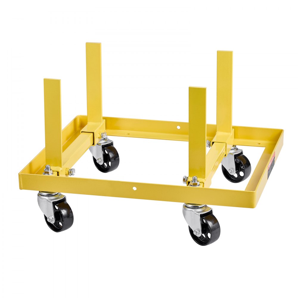 VEVOR Engine Stand, 750 LBS Load Capacity Engine Motor Stand with Adjustable Width & Length, Heavy-Duty Steel Motor Holder with 4 Swivel Casters and 2 Ratchet Straps, Suitable for Most Engines