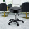 VEVOR Rolling Stools with Wheels, 400 LBS Weight Capacity Adjustable Height Stool with Ultra-Thick Seat Cushion, Swivel Stools Chair for Salon, Bar, Home, Office, Tatoo, Medical, Massage, Black