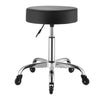 VEVOR Rolling Stool with Wheels, 500 lbs Weight Capacity, Height Adjustable, Quiet Casters, Thick Cushion Ergonomic PU Leather Seat, 360° Swivel Round Rolling Stool Chair for Salon, Clinic, Black