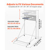 VEVOR Blueprint Storage Rack, Steel, Mobile Adjustable Blueprint Holder with 6 Pack of 24 Inch Aluminum Clamps, 4 Wheels, Display Rack Storage Organizer Stand, for File Display Plan Poster Office Home