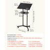 VEVOR Podium Stand, Adjustable Height Steel Lectern Mobile Laptop Desk, for Schools, Churches and Events, 40-49 inch, Portable Presentation Lectern Stand with 0-30° Tilt Top and 2-Position Shelf