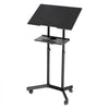VEVOR Podium Stand, Adjustable Height Steel Lectern Mobile Laptop Desk, for Schools, Churches and Events, 40-49 inch, Portable Presentation Lectern Stand with 0-30° Tilt Top and 2-Position Shelf