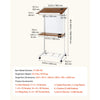 VEVOR Podium Stand, Adjustable Height Wooden Lectern Mobile Laptop Desk, for Schools, Churches and Events, 40-49 inch, Portable Presentation Lectern Stand with Storage Shelf, Book Stop and Cup Holder