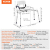 VEVOR Sliding Tub Transfer Bench, Height Adjustable Bathtub Transfer Bench with Cut-Out Seat, Reversible Backrest & Safety Belt, Non-Slip Shower Chair for Elderly Disabled Handicap, 400LBS Capacity