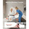 VEVOR Sliding Shower Chair, 400 lbs Tub Transfer Bench for Bathtub with Swivel Seat, Padded Shower Bench with Arms and Backrest, Height Adjustable for Handicap, Adults, Seniors, Elderly and Disabled