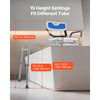 VEVOR Sliding Shower Chair, 400 lbs Tub Transfer Bench for Bathtub with Swivel Seat, Padded Shower Bench with Arms and Backrest, Height Adjustable for Handicap, Adults, Seniors, Elderly and Disabled