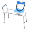 VEVOR Sliding Shower Chair, 400 lbs Tub Transfer Bench for Bathtub with Swivel Seat, Padded Shower Bench with Arms and Backrest, Height Adjustable for Handicap, Adults, Seniors, Elderly and Disabled