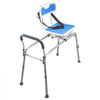 VEVOR Sliding Shower Chair, 400 lbs Tub Transfer Bench for Bathtub with Swivel Seat, Padded Shower Bench with Arms and Backrest, Height Adjustable for Handicap, Adults, Seniors, Elderly and Disabled