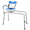 VEVOR Sliding Shower Chair, 400 lbs Tub Transfer Bench for Bathtub with Swivel Seat, Padded Shower Bench with Arms and Backrest, Height Adjustable for Handicap, Adults, Seniors, Elderly and Disabled