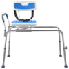 VEVOR Sliding Shower Chair, 400 lbs Tub Transfer Bench for Bathtub with Swivel Seat, Padded Shower Bench with Arms and Backrest, Height Adjustable for Handicap, Adults, Seniors, Elderly and Disabled