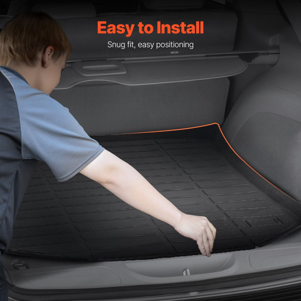 VEVOR Cargo Mat Compatible with Jeep Grand Cherokee 2011-2021, Precise Fit Trunk Mat for SUVs, TPE Trunk Protector Replacement, Black (1PCS)