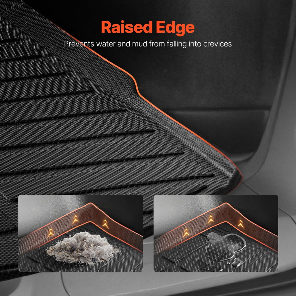 VEVOR Cargo Mat Compatible with Jeep Grand Cherokee 2011-2021, Precise Fit Trunk Mat for SUVs, TPE Trunk Protector Replacement, Black (1PCS)