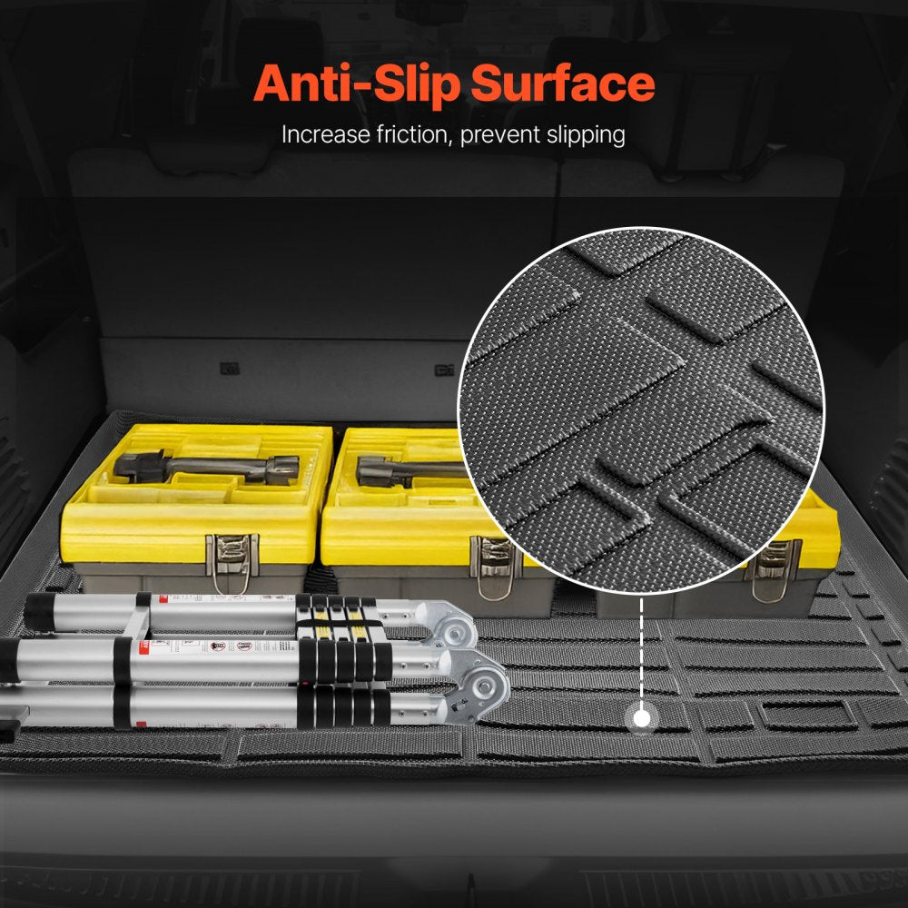 VEVOR Cargo Mat Compatible with Chevrolet Suburban & GMC Yukon XL 2015-2020, Precise Fit Trunk Mat for SUVs, TPE Trunk Protector Replacement, Black (1PCS)