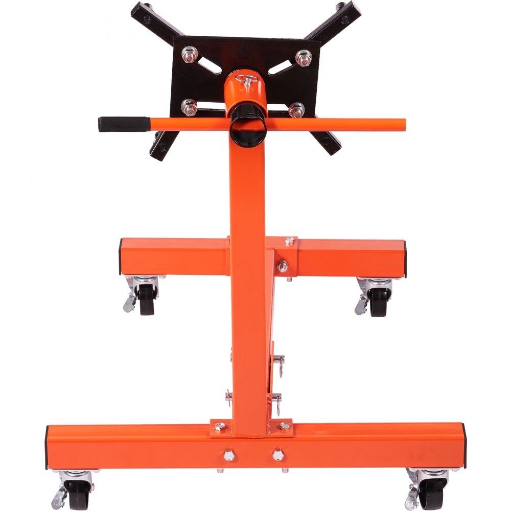 VEVOR Engine Stand, 1500 lbs (3/4 Ton) Rotating Engine Motor Stand with 360 Degree Adjustable Head, Cast Iron Folding Motor Hoist Dolly, 5-Caster, 4 Adjustable Arms, for Vehicle Maintenance