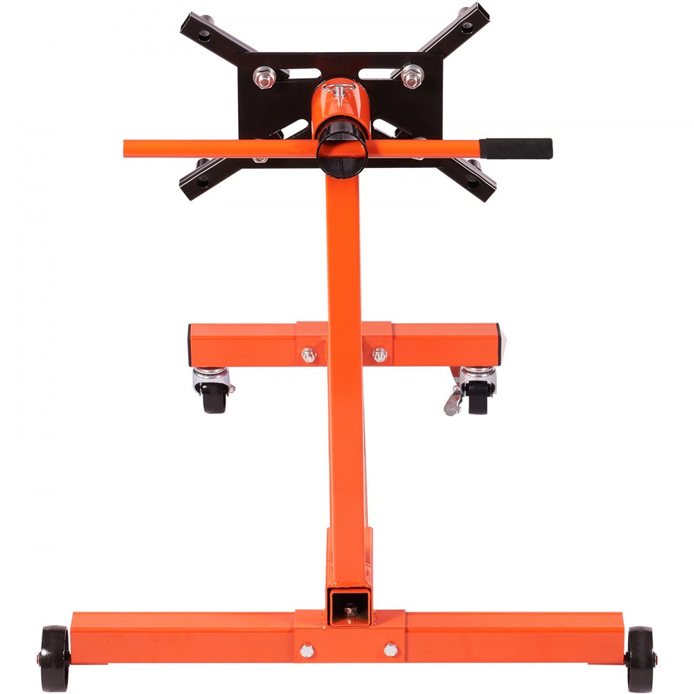 VEVOR Engine Stand, 750 lbs (3/8 Ton) Rotating Engine Motor Stand with 360 Degree Adjustable Head, Cast Iron Motor Hoist Dolly, 4-Caster, 4 Adjustable Arms, for Vehicle Maintenance, Auto Repair