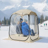 VEVOR Pop up Sports Tent, 50x50 in Clear Bubble Tent for 1 Person, Waterproof Outdoor Pod with Floor Mat & Top Cover, Garden Igloo Dome Tents Camping Shelter for Events Fishing Cheering