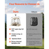 VEVOR Pop up Sports Tent, 63x63 in Clear Bubble Tent for 2-4 Persons, Waterproof Outdoor Pod with Floor Mat & Top Cover, Garden Igloo Dome Tents Camping Shelter for Events Fishing Cheering