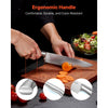 VEVOR Kitchen Knife Set with Block and Sharpener, 15 Piece German High Carbon Stainless Steel  Sharp Knife Set, Kitchen Cutlery with Ergonomic Handle, Sharpening Rod and Wooden Block, for Home Cooks