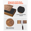 VEVOR Kitchen Knife Set, 6 Piece High Carbon Stainless Steel Sharp Knife Set, Professional Kitchen Cutlery with Ergonomic Crack-Resistant Handle, and Walnut Finish Powerful Magnetic Knives Holder