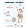 VEVOR Toddler Swing and Jumper, 2 in 1 Swing Set and Bouncer, Soft Cushion with Foldable A-Frame Metal Stand, Heavy-Duty Thick Ropes, Easy to Install and Store, for Indoor or Outdoor Play, Gray
