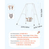 VEVOR Toddler Swing and Jumper, 2 in 1 Swing Set and Bouncer, Soft Cushion with Foldable A-Frame Metal Stand, Heavy-Duty Thick Ropes, Easy to Install and Store, for Indoor or Outdoor Play, Gray