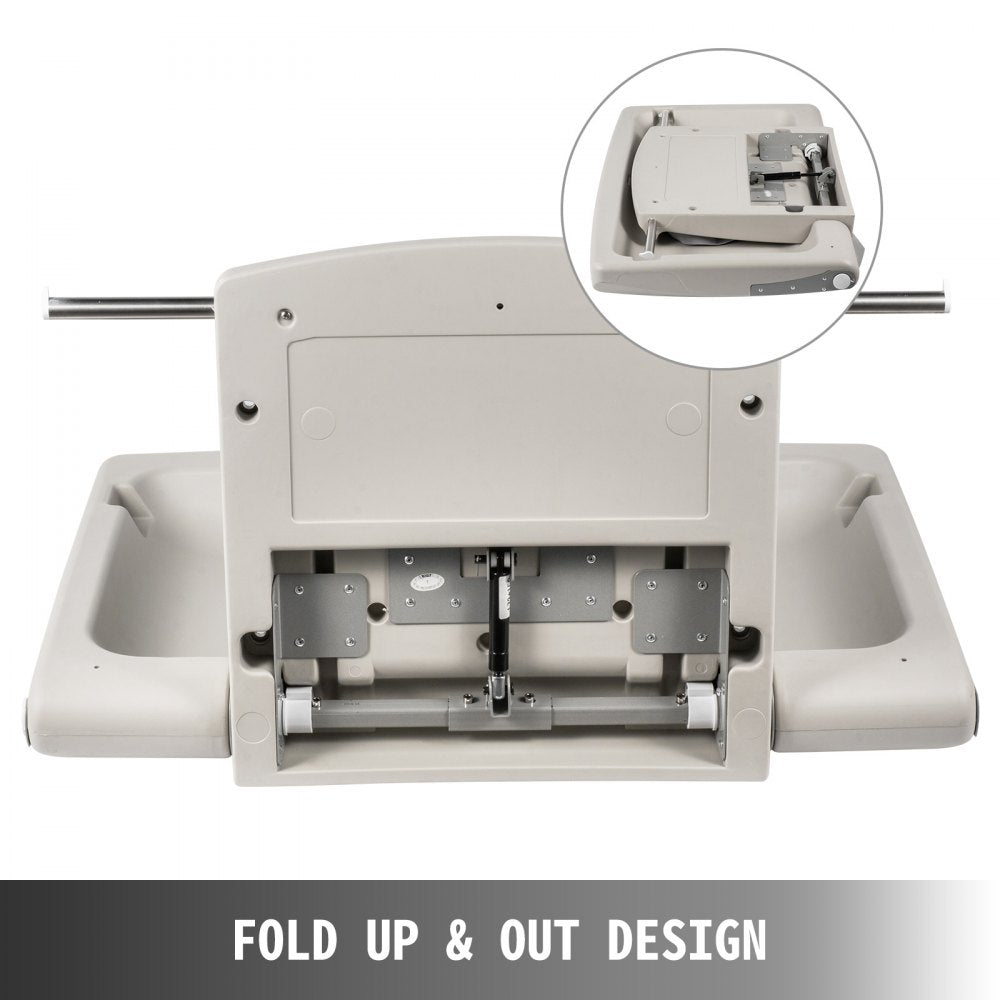 VEVOR Horizontal Baby Changing Table Wall-mounted Baby Diaper Changing Station Vertical Fold Down Baby Changing Table