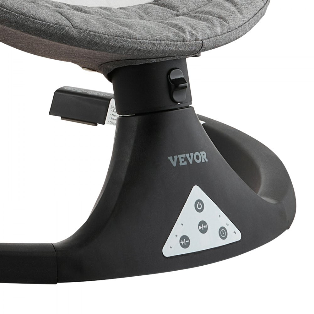 VEVOR Baby Swing, 5-Speed Baby Rocker with 3 Seat Position, Portable Infant Swing for Newborn with PVC Touch Panel, Remote Control, Bluetooth, 10 Lullabies & Toy Bar for 0-9 Month/0-20 lbs Boys Girls