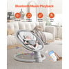 VEVOR Baby Swing, 5-Speed Baby Rocker Swing, Portable Infant Swing with Remote Control, Touch Panel, Bluetooth Music, 10 Preset Lullabies & 5-Point Safety Harness for 0-9 Month Boys Girls Up to 20lbs