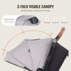 VEVOR Travel System Stroller with Infant Bassinet, 2-in-1 Baby Cradle Stroller Combo, Reversible Seat, Easy One-button Folding, EVA Tires with Brake Aluminum Stroller Carseat Combo Set (Light Gray)