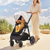 VEVOR Travel System Stroller with Infant Bassinet, 2-in-1 Baby Cradle Stroller Combo, Reversible Seat, Easy One-button Folding, EVA Tires with Brake Aluminum Stroller Carseat Combo Set (White)