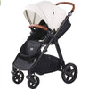 VEVOR Travel System Stroller with Infant Bassinet, 2-in-1 Baby Cradle Stroller Combo, Reversible Seat, Easy One-button Folding, EVA Tires with Brake Aluminum Stroller Carseat Combo Set (White)