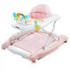 VEVOR 5-in-1 Baby Walker, Folding Baby Activity Center on Wheels, Height Adjustable Rocker Bouncer Walker with Comfortable High-Back Seat, Anti-Rollover Toddler Walking Helper for 6-24 Month Boy Girls