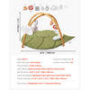 VEVOR Baby Play Gym Mat, Baby Activity Mat with 6 Sensory Toys, Oversize Leaf-Shaped Tummy Time Mat for 0-18 Months Newborn Infant, Baby Essential Gift for Motor Skills & Early Cognitive Development
