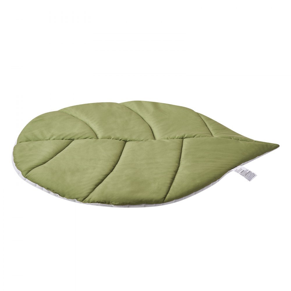 VEVOR Baby Play Gym Mat, Baby Activity Mat with 6 Sensory Toys, Oversize Leaf-Shaped Tummy Time Mat for 0-18 Months Newborn Infant, Baby Essential Gift for Motor Skills & Early Cognitive Development