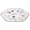VEVOR Baby Play Gym Mat, Tummy Time Mat with 6 Detachable Sensory Toys, 41.7" x 41.7" Large-Sized Baby Newborn Activity Mat with Fold-up Sides & Soft Fabric for Sensory and Motor Skill Development