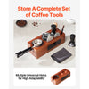 VEVOR Espresso Tamping Station, Sapele Wood, 8-in-1 Multifunctional Tamping Station with Detachable Slot, Easy to Clean Espresso Knock Box with Non-Slip Base, Fits for 51-58 mm Handles
