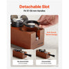 VEVOR Espresso Tamping Station, Sapele Wood, 8-in-1 Multifunctional Tamping Station with Detachable Slot, Easy to Clean Espresso Knock Box with Non-Slip Base, Fits for 51-58 mm Handles